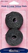HEMLINE HANGSELL - Self Adhesive Hook and Loop Tape, 20mm x 1.25m - black