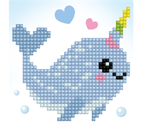 DIAMOND DOTZ - Magic Narwahl - 9.5 x 9.5cm (3.7 x 3.7in)