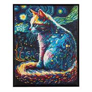 DIAMOND DOTZ - Starry Night Cat - 50.5 x 40.5cm