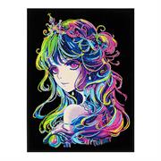 DIAMOND DOTZ - Neon Anime Princess - 35.5 x 45.7cm