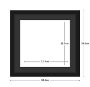 Diamond Dotz Frame With Mat 21.5X21.5Cm Aperture - 38.5 x 38.5cm black