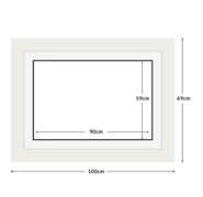 DIAMOND DOTZ - Aperture:90 X 59Cm White/White